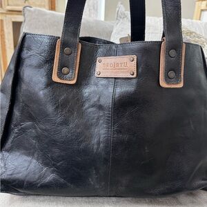 BED|STU Black Leather Arlington Tote
